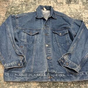 "Compliments of Lotus" vintage denim jacket Large